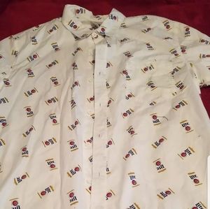 Miller Lite polo style  collar shirt